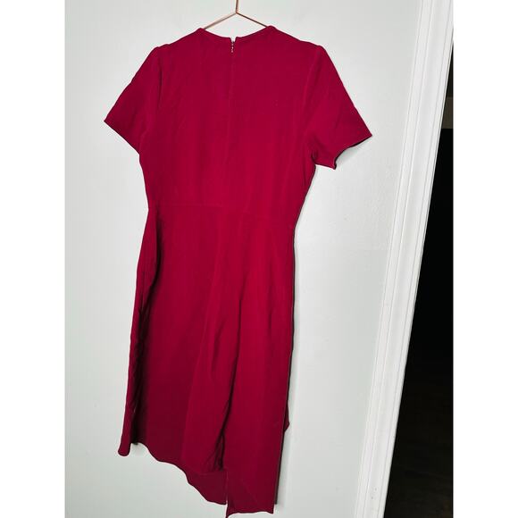 SHOSHANNA Maroon Red Stretch Sheath Form Fitting Ralph Mini Dress Size 10 - Picture 7 of 9